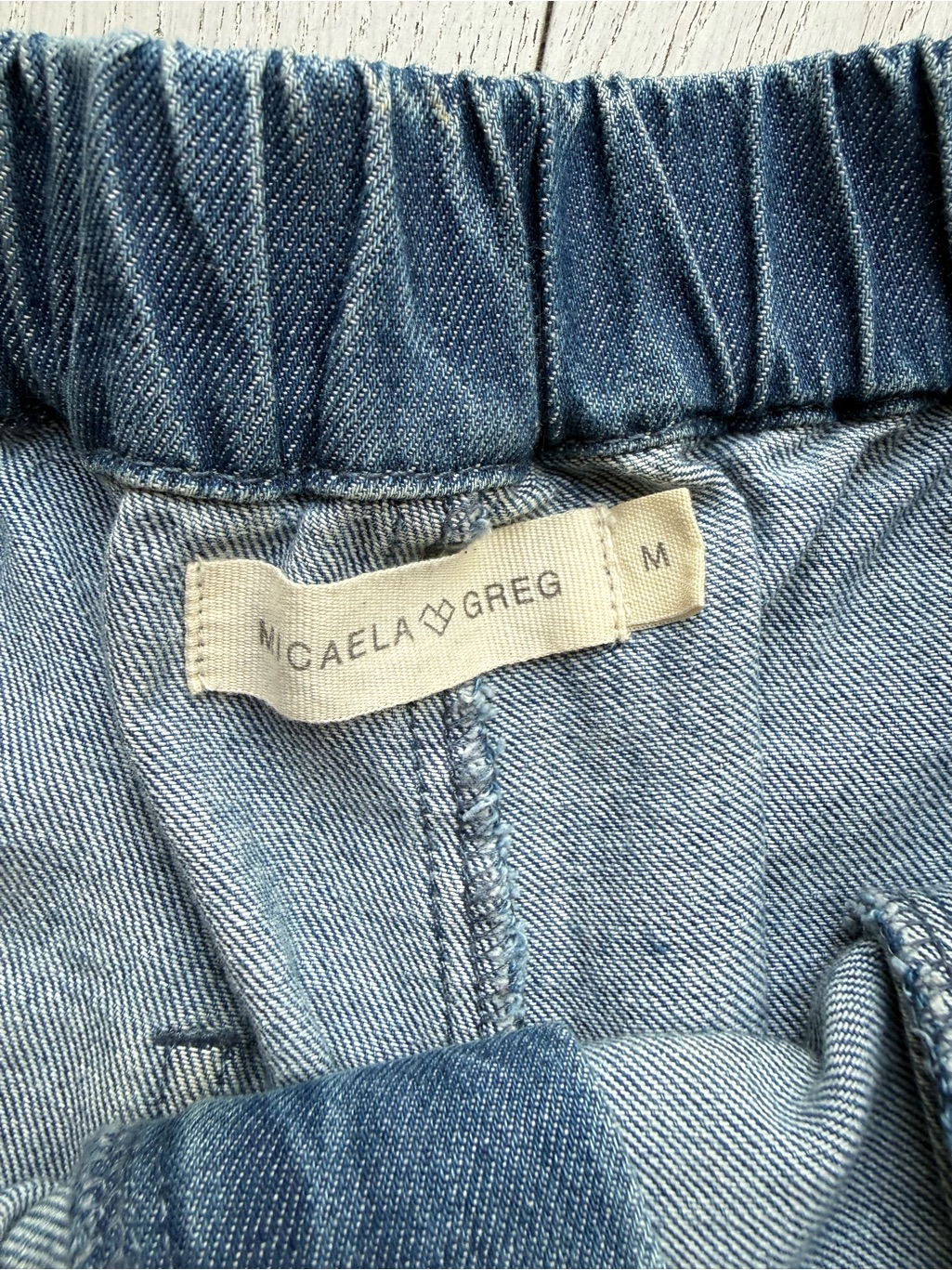 Women's Micaela Greg Straight-Leg Slight Barrel In Mid Blue Denim — image 5 of 7
